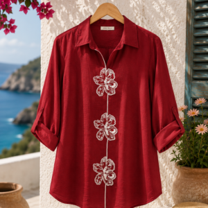 Crimson Blossom Shirt