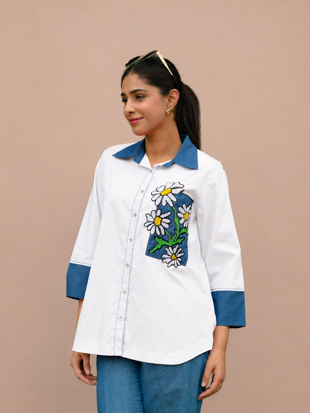 Ivory Daisy Shirt - Image 3