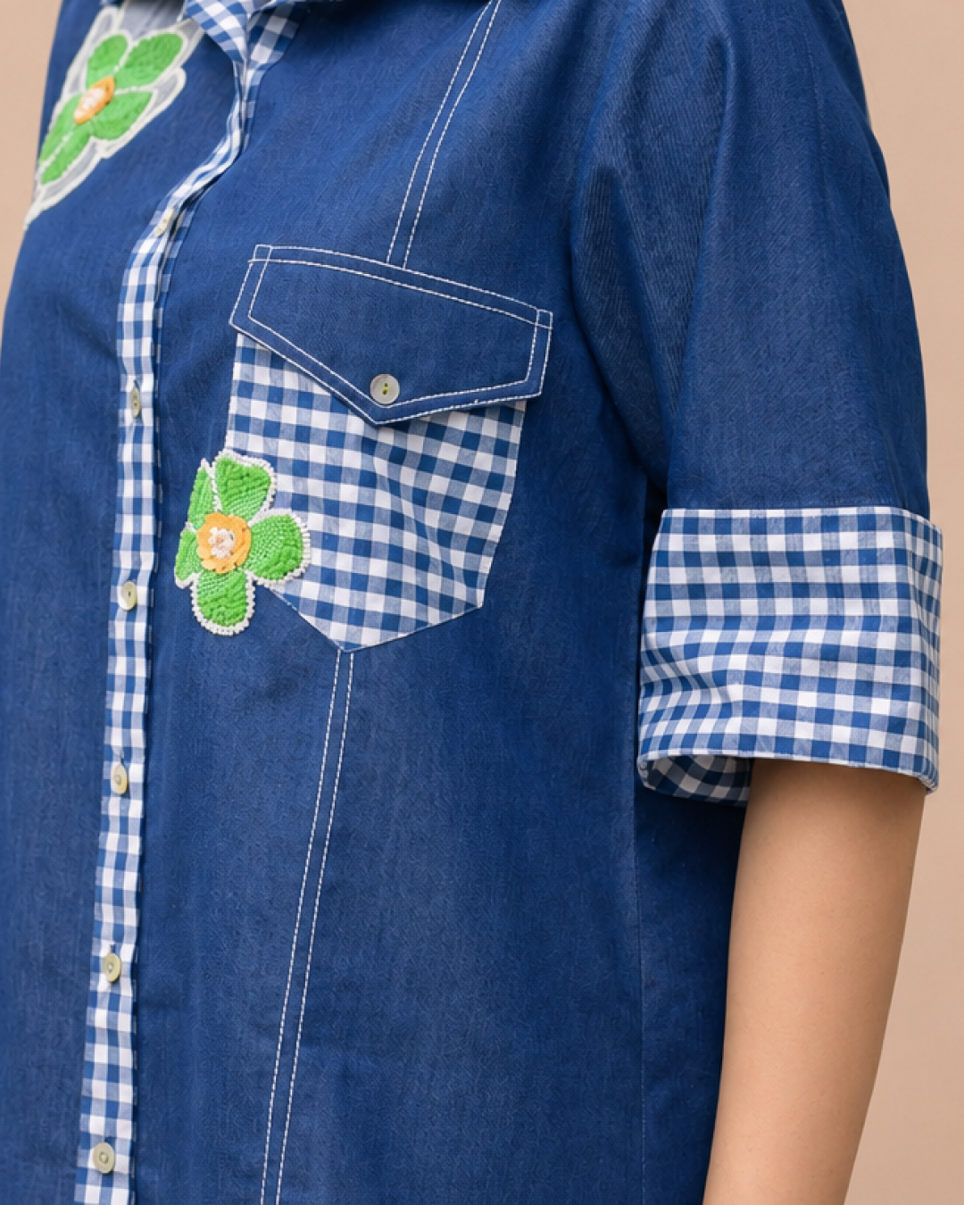 Indigo Garden Shirt - Image 2