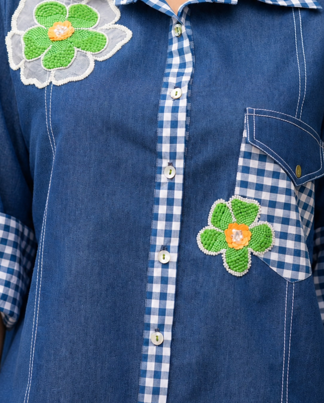 Indigo Garden Shirt - Image 3