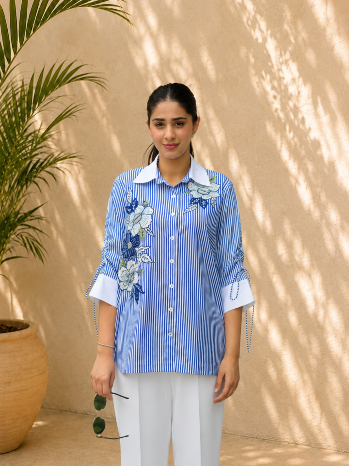 Azure Bloom Shirt