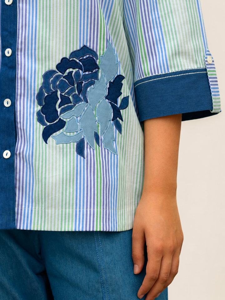 Coastal Bloom Flora Shirt – detail 3