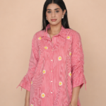 Daisy Drift Shirt-RED STRIPE