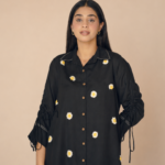 Daisy Drift Shirt-BLACK