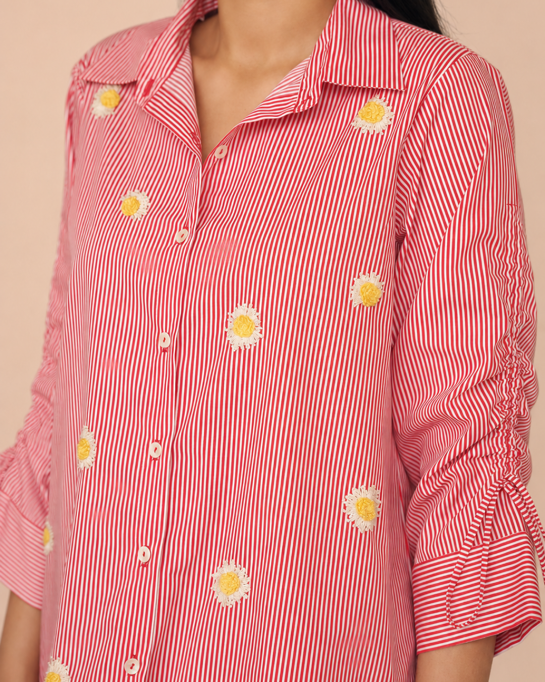 Daisy Drift Shirt-RED STRIPE - Image 2