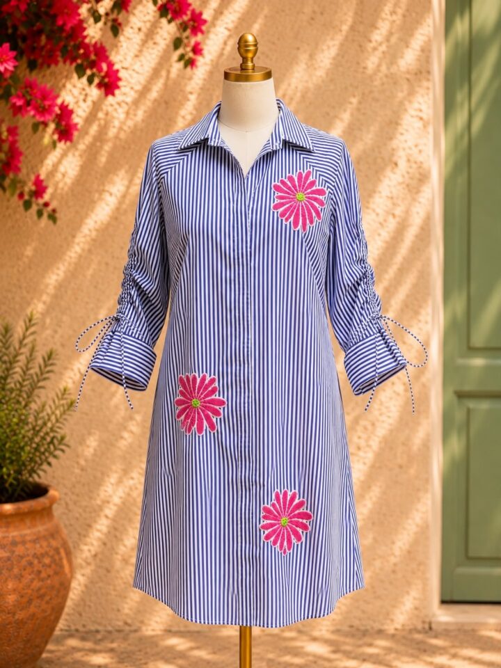 Pink Petal Shirt Dress