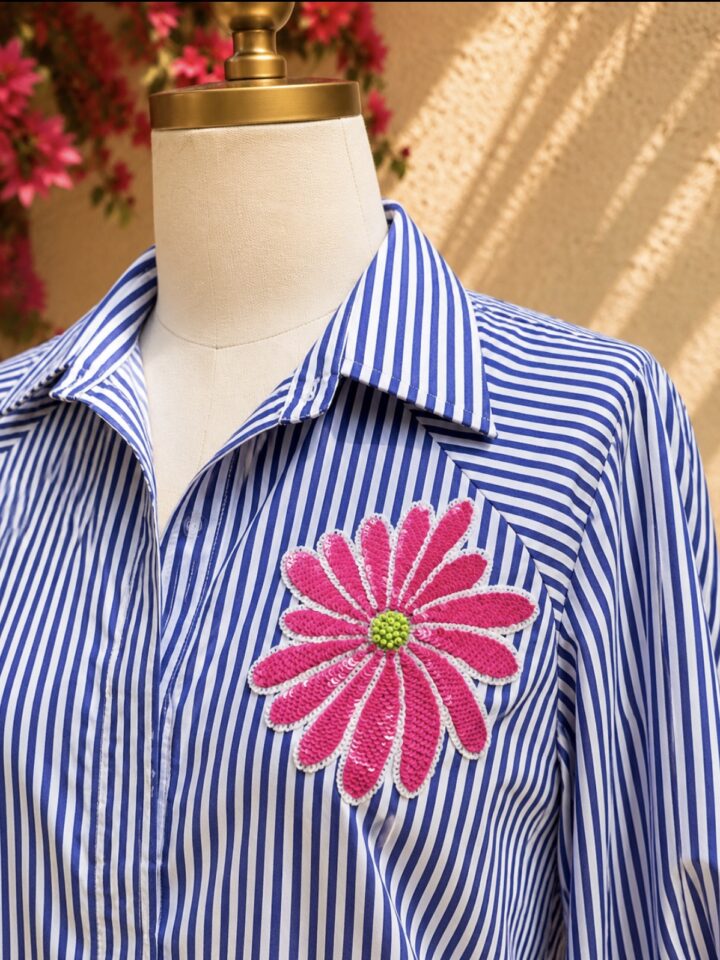 Pink Petal Shirt Dress – detail 2