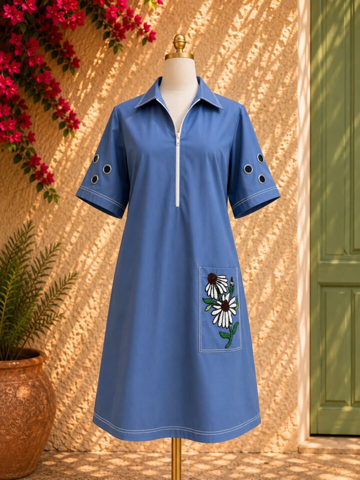 Slate Blossom Dress
