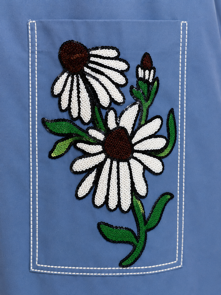 Slate Blossom Dress – detail 3